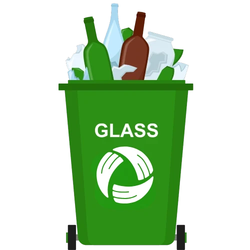 New glass recycling bin